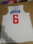 NBA 2017-18 Los Angeles Clippers 6 DeAndre Jordan Association blanc Swingman Maillot